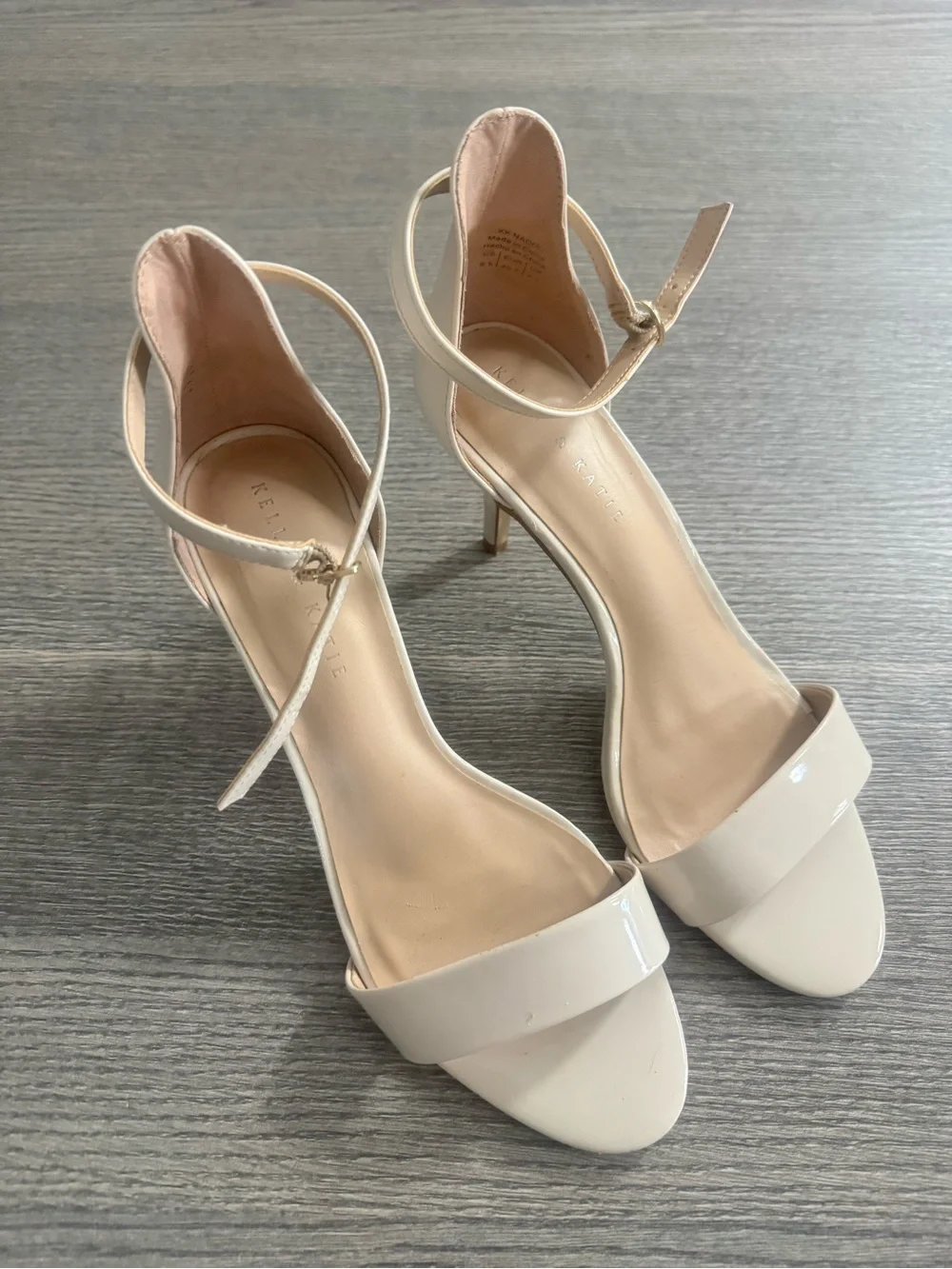 Kelly & Katie Nadia Strappy Sandals heels US 9.5 UK 7.5 Cream